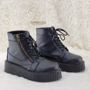 Demonia V-Creeper 571 Goth Punk Ankle High Top Platform Creeper Shoes